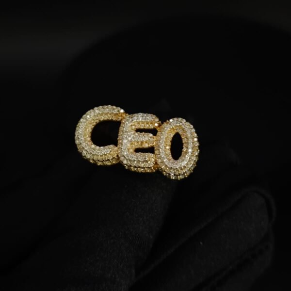 Moissanite CEO Ring In 925 Sterling Silver
