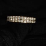 Double Row Moissanite Eternity Band