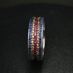 Multicolour CZ Band Ring for Men