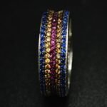 Multicolour CZ Band Ring for Men