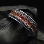 Multicolour CZ Band Ring for Men