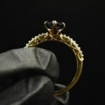 Blue CZ Oval Shaped Ring for Women