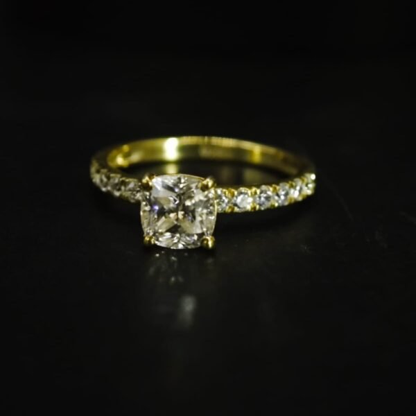 Cushion CZ Ring In 925 Sterling Silver