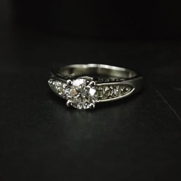 Round Moissanite Solitaire Ring