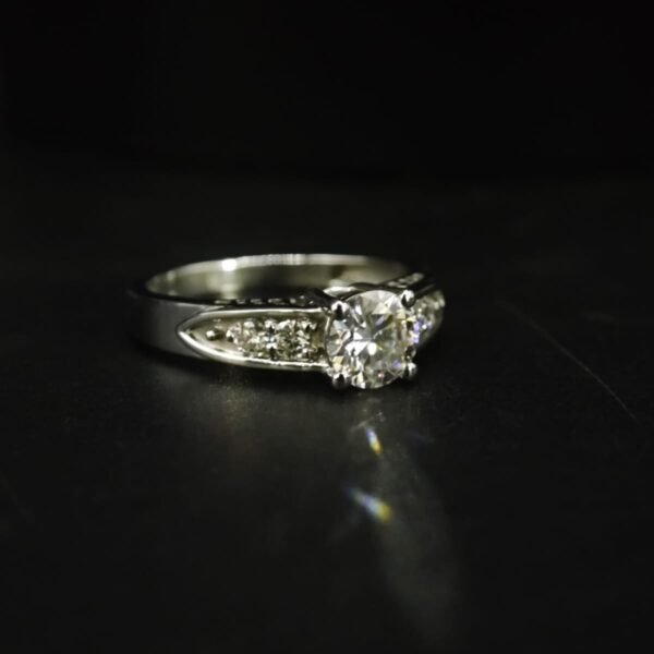 Round Moissanite Solitaire Ring
