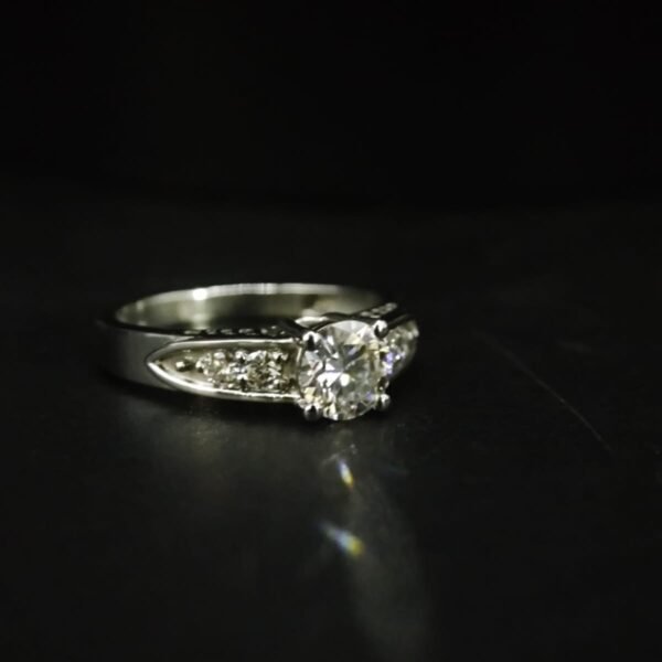 Round Moissanite Solitaire Ring
