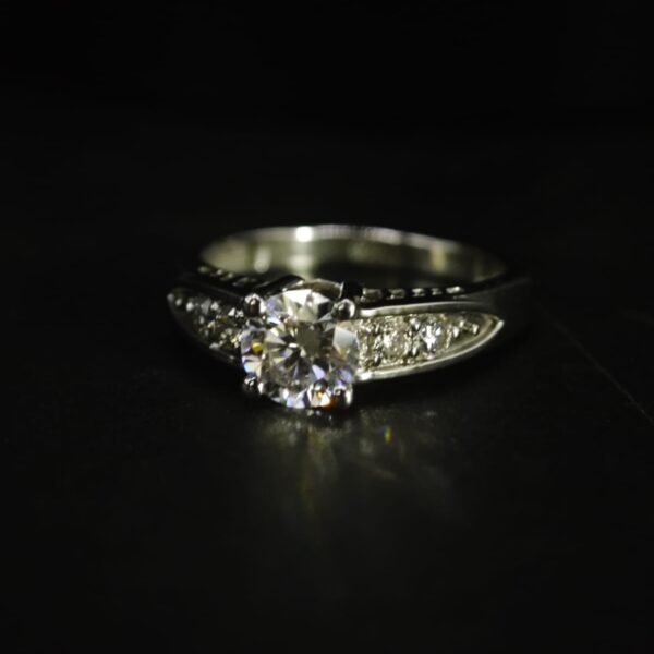Round Moissanite Solitaire Ring