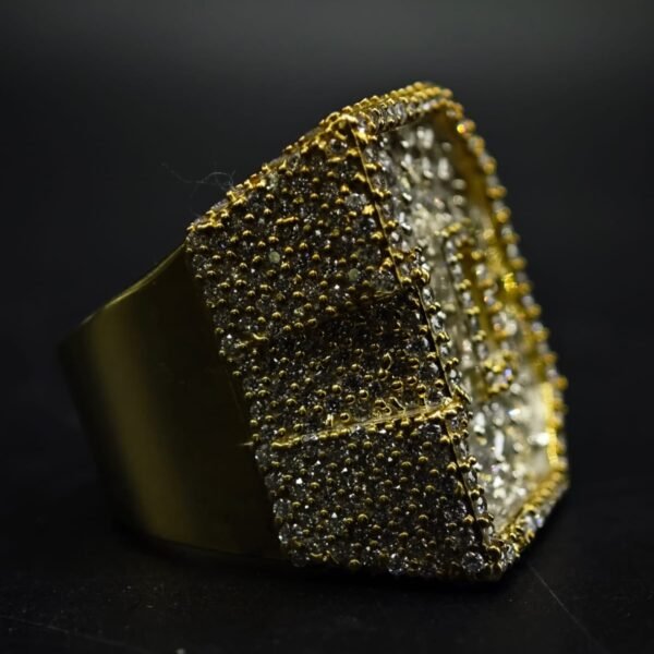 Custom Letter D Moissanite Signet Ring