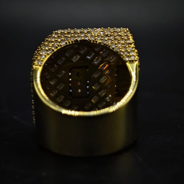 Custom Letter D Moissanite Signet Ring