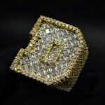 Custom Letter D Moissanite Signet Ring