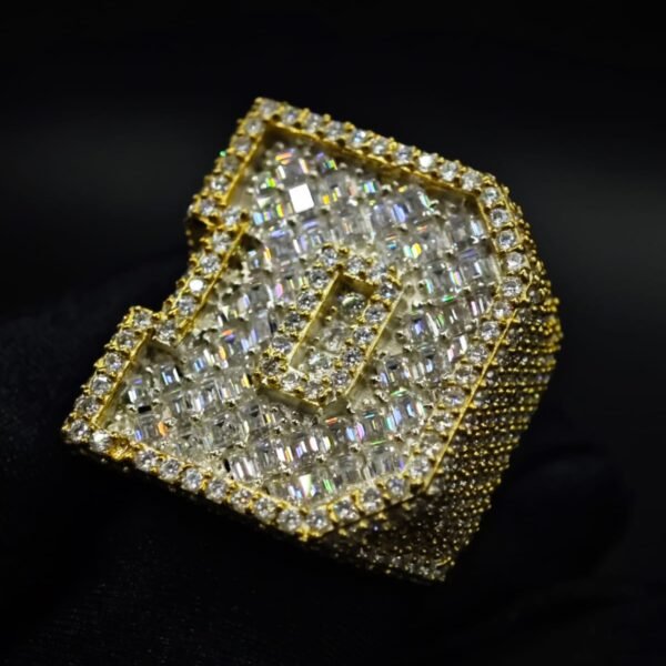 Custom Letter D Moissanite Signet Ring