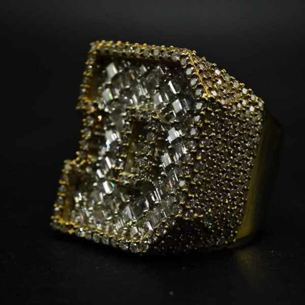 Custom Letter D Moissanite Signet Ring