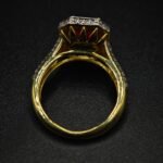 Luxury Red CZ Cocktail Ring for Women