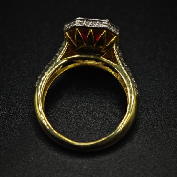 Luxury Red CZ Cocktail Ring for Women