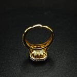 Luxury Red CZ Cocktail Ring for Women
