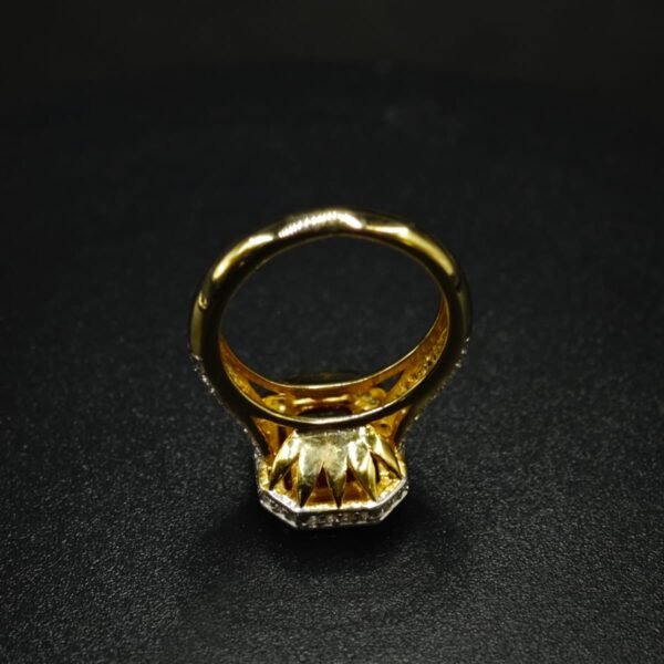 Luxury Red CZ Cocktail Ring for Women