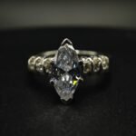 Elegant Clear CZ Marquise Cut Ring for Women