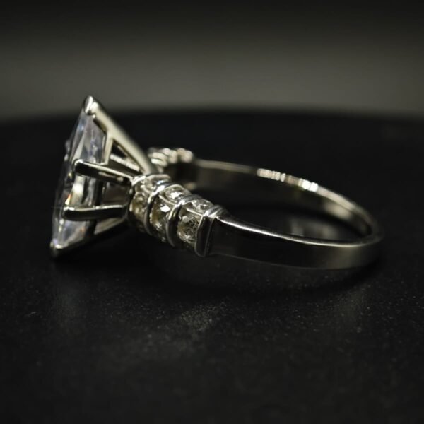 Elegant Clear CZ Marquise Cut Ring for Women