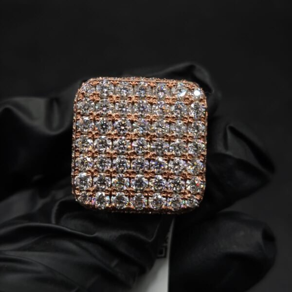 VVS Moissanite Square Micro-Pave Ring