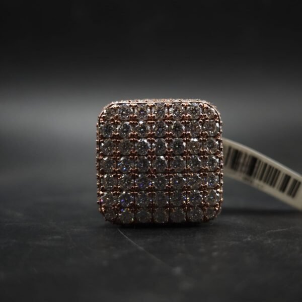 VVS Moissanite Square Micro-Pave Ring