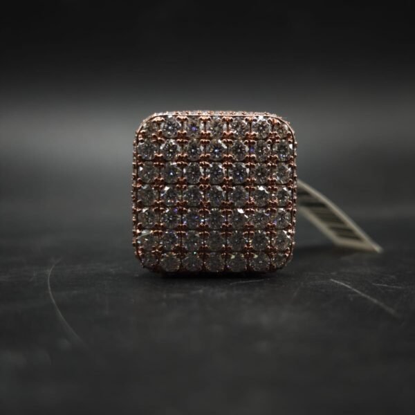 VVS Moissanite Square Micro-Pave Ring