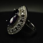 Amethyst Cushion Cut CZ Ring for Women