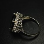 Green Cubic Zirconia Halo Ring