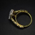 Radiant Emerald Cut Moissanite Engagement Ring