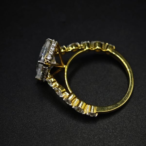 Radiant Emerald Cut Moissanite Engagement Ring