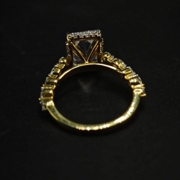 Radiant Emerald Cut Moissanite Engagement Ring