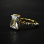 Radiant Emerald Cut Moissanite Engagement Ring