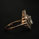 Heart Cut Moissanite Cluster Engagement Ring
