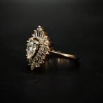Heart Cut Moissanite Cluster Engagement Ring