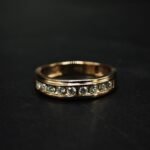 Moissanite Round Cut Band Ring