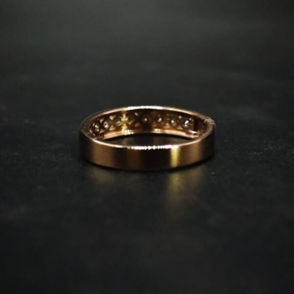 Moissanite Round Cut Band Ring
