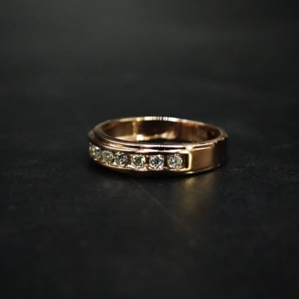 Moissanite Round Cut Band Ring