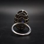 CZ Royal Blue Sapphire Spiral Ring