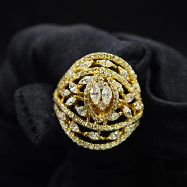 Marquise & Round Moissanite Ring