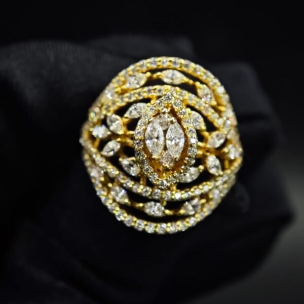 Marquise & Round Moissanite Ring
