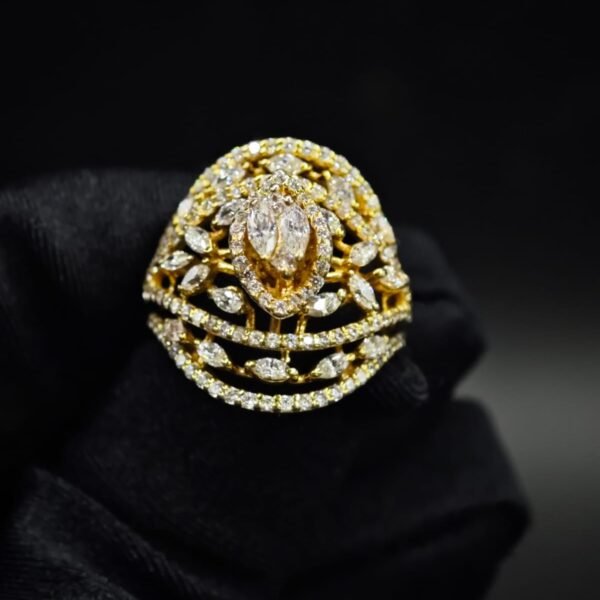Marquise & Round Moissanite Ring