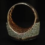 Women's Wear Pave Heart Moissanite Ring
