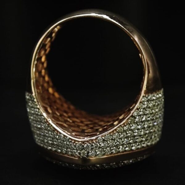 Women's Wear Pave Heart Moissanite Ring