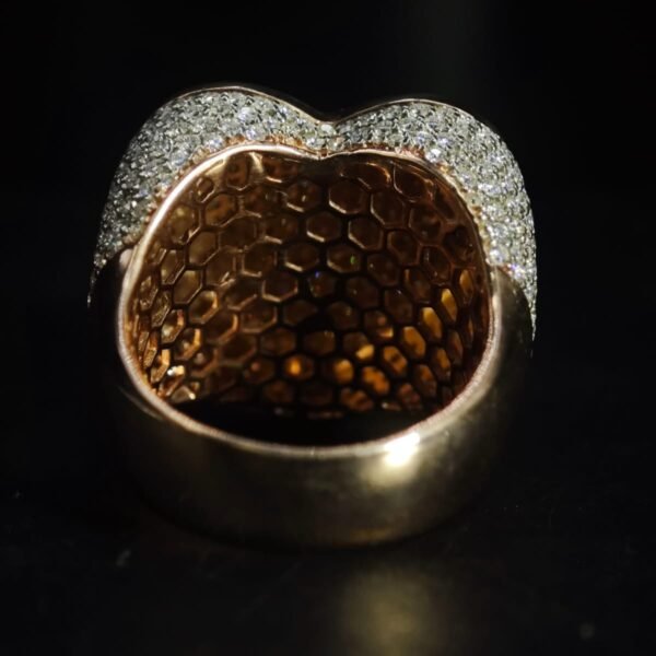 Women's Wear Pave Heart Moissanite Ring