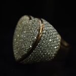 Women's Wear Pave Heart Moissanite Ring