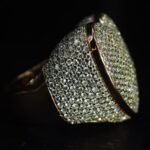 Women's Wear Pave Heart Moissanite Ring