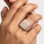 VVS Moissanite Square Micro-Pave Ring