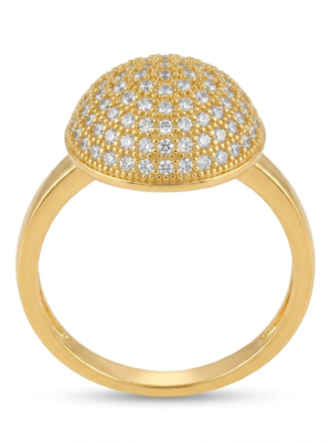 Luxury Micro-Pavé CZ Cluster Ring