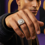 Crown Logo Moissanite Signet Ring